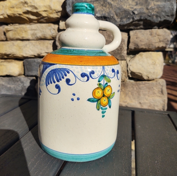 Vintage Handpainted Italian Pottery Jug - Picture 2 of 4